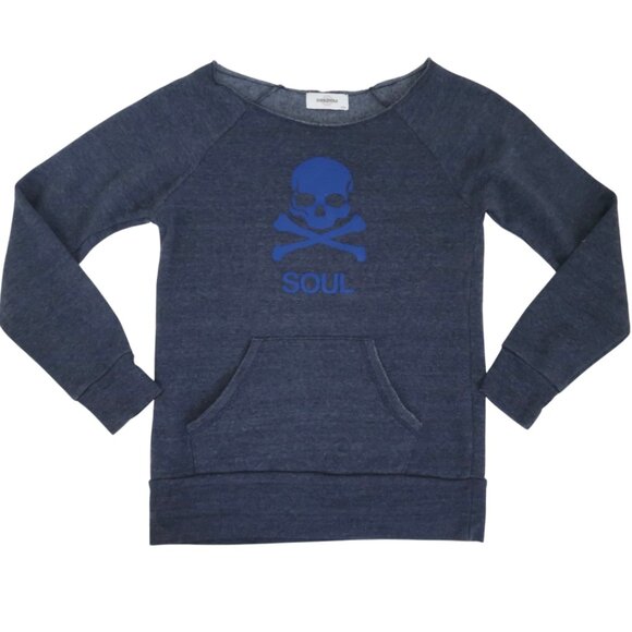 SOUL CYCLE sweatshirt w skull Logo sz L - Picture 3 of 5